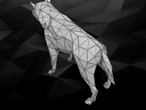 3d printable dog model 3Dプリントモデル