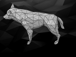 3d printable dog model 3Dプリントモデル