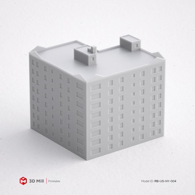 3d print miniature building rb-us-ny-004 Modèles 3D en vedette .c4d .max .obj .3ds .fbx .stl .blend 