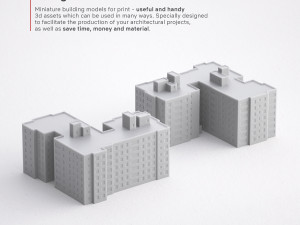3d print miniature building rb-us-ny-005 3Dプリントモデル