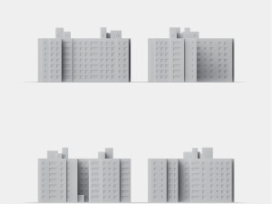 3d print miniature building rb-us-ny-005 3Dプリントモデル