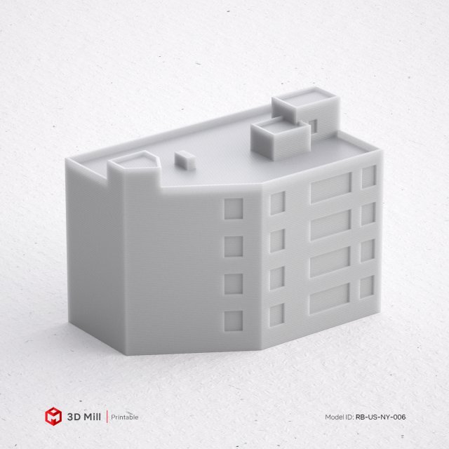 3d print miniature building rb-us-ny-006 3Dプリントモデル .c4d .max .obj .3ds .fbx .stl .blend 