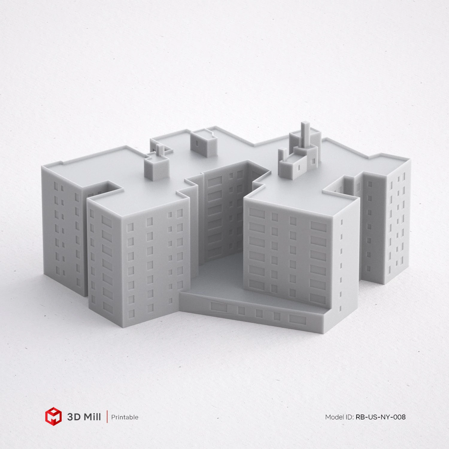 3d print miniature building rb-us-ny-008 3D Print Model .c4d .max .obj .3ds .fbx .stl .blend 
