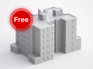 Edificio in miniatura con stampa 3D gratuita RB-US-NY-010 Modello di stampa 3D