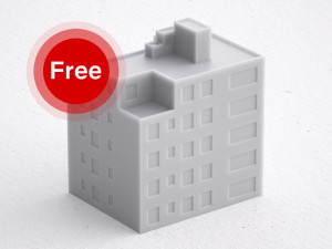 free 3d print miniature building rb-us-ny-019 3D प्रिंट मॉडल
