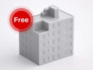 Edificio en miniatura impreso en 3D gratis rb-us-ny-019 Modelo de impresión 3D