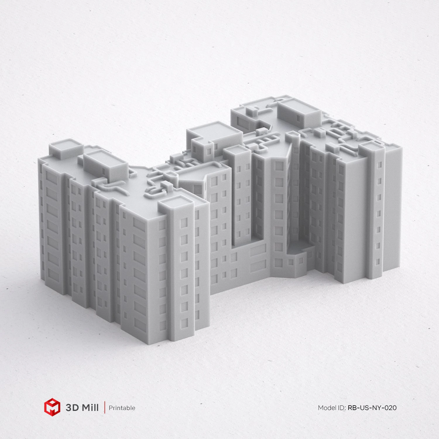 3d print miniature building rb-us-ny-020 3D Print Model .c4d .max .obj .3ds .fbx .stl .blend 