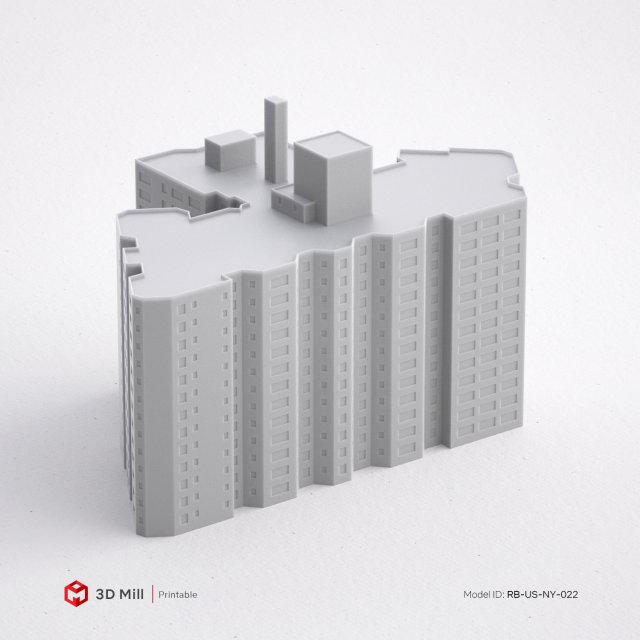 3d print miniature building rb-us-ny-022 Modelo de Impressão 3D .c4d .max .obj .3ds .fbx .stl .blend