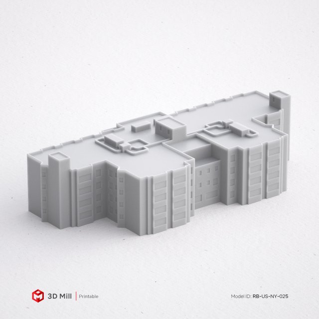 3d print miniature building rb-us-ny-025 Model do druku 3D .c4d .max .obj .3ds .fbx .stl .blend 