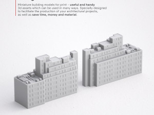 3d print miniature building rb-us-ny-027 Modello di stampa 3D
