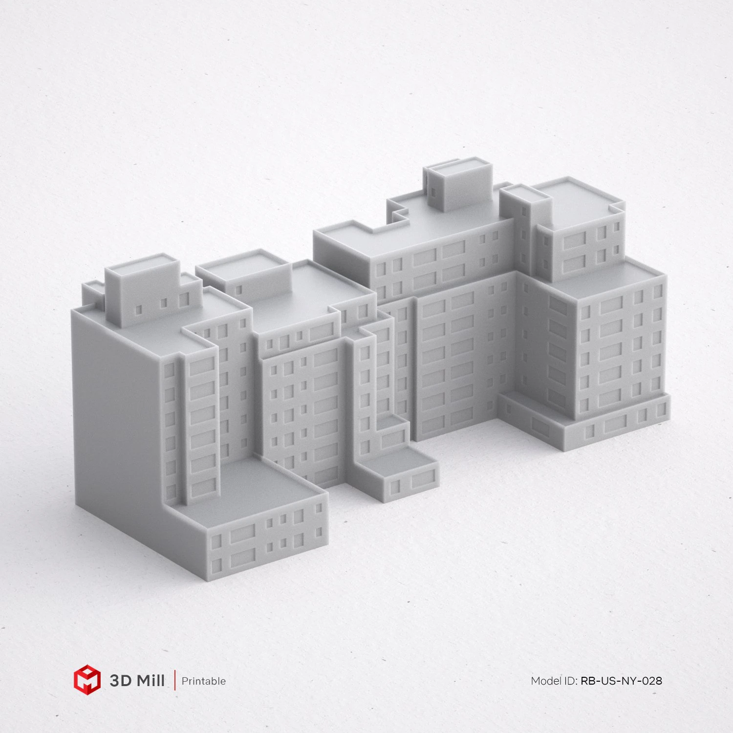 3d print miniature building rb-us-ny-028 3D Print Model .c4d .max .obj .3ds .fbx .stl .blend 