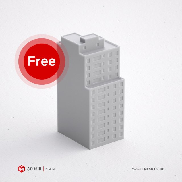 free 3d print miniature building rb-us-ny-031 Modelo de impresión 3D .c4d .max .obj .3ds .fbx .stl .blend 