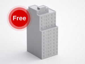 free 3d print miniature building rb-us-ny-031 3D प्रिंट मॉडल