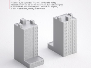 3d print miniature building rb-us-ny-035 Modelo de Impressão 3D