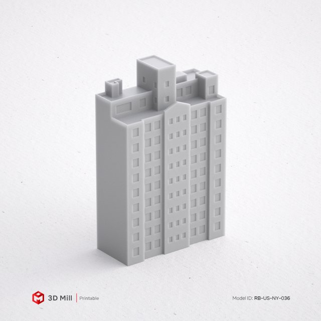 3d print miniature building rb-us-ny-036 3D Print Model .c4d .max .obj .3ds .fbx .stl .blend 