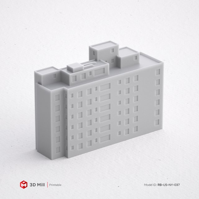 3d print miniature building rb-us-ny-037 3D-printmodel .c4d .max .obj .3ds .fbx .stl .blend 