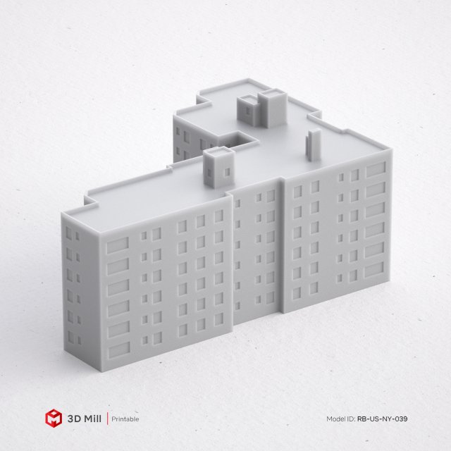 3d print miniature building rb-us-ny-039 Modelo de Impressão 3D .c4d .max .obj .3ds .fbx .stl .blend 