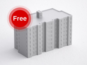 free 3d print miniature building rb-us-ny-040 3D प्रिंट मॉडल
