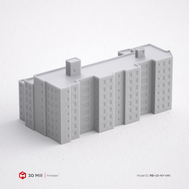 3d print miniature building rb-us-ny-041 Model do druku 3D .c4d .max .obj .3ds .fbx .stl .blend