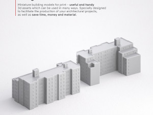 3d print miniature building rb-us-ny-041 Model do druku 3D