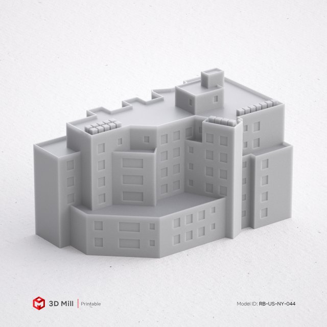3d print miniature building rb-us-ny-044 3D Принт Модель .c4d .max .obj .3ds .fbx .stl .blend 