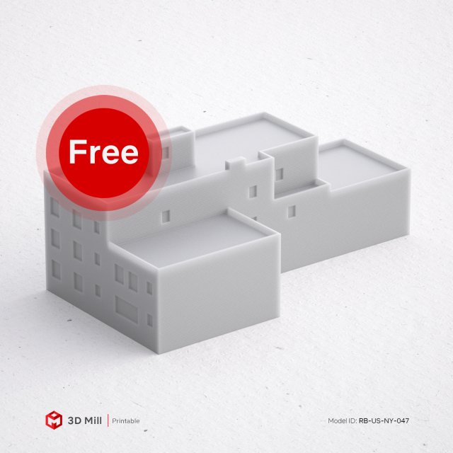 free 3d print miniature building rb-us-ny-047 3D-Druckmodell .c4d .max .obj .3ds .fbx .stl .blend 