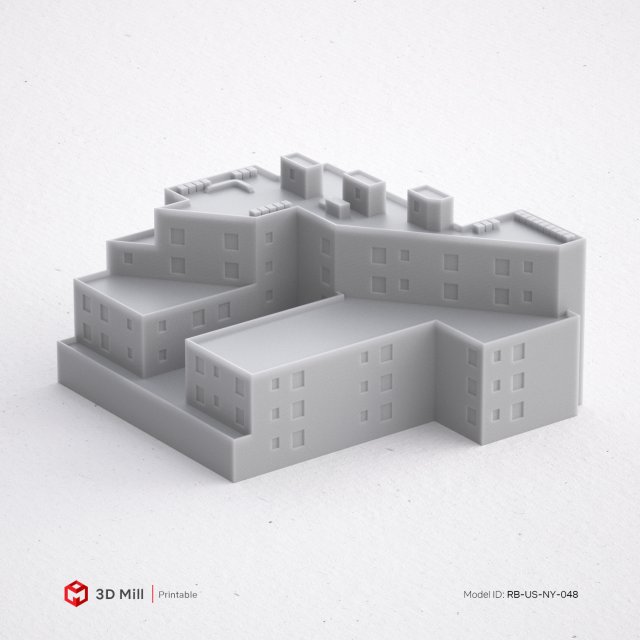 3d print miniature building rb-us-ny-048 Modelo de Impressão 3D .c4d .max .obj .3ds .fbx .stl .blend 