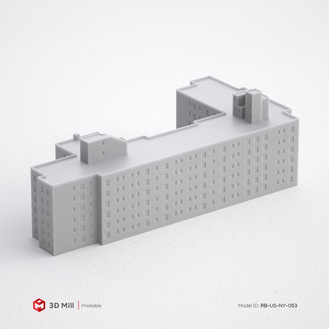 3d print miniature building rb-us-ny-053 Model Cetak 3D .c4d .max .obj .3ds .fbx .stl .blend 