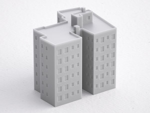 3d print miniature building rb-us-ny-055 Model do druku 3D