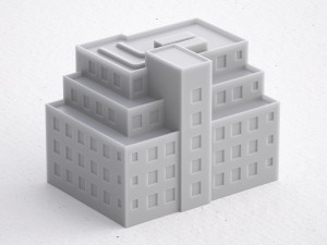 3d print miniature building rb-us-ny-056 Modelo de Impressão 3D