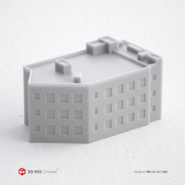3d print miniature building rb-us-ny-058 Modelo de impresión 3D .c4d .max .obj .3ds .fbx .stl .blend 