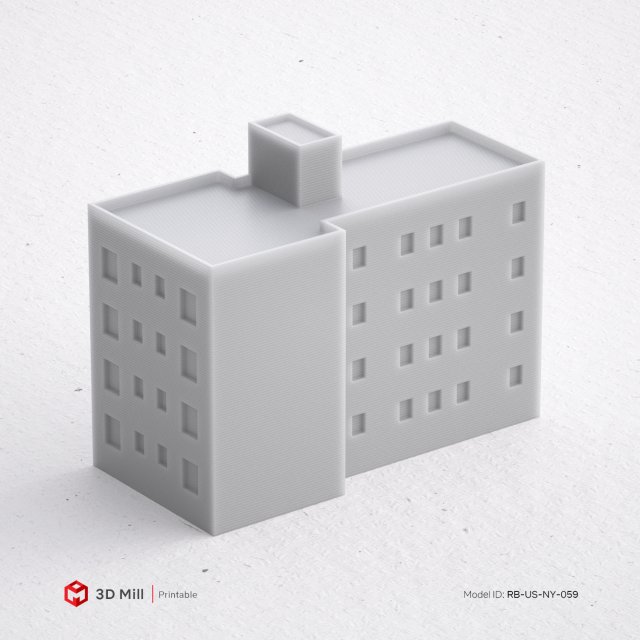 3d print miniature building rb-us-ny-059 Modèles 3D en vedette .c4d .max .obj .3ds .fbx .stl .blend 