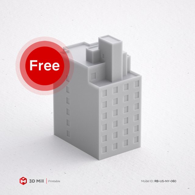 free 3d print miniature building rb-us-ny-060 Modelo de impresión 3D .c4d .max .obj .3ds .fbx .stl .blend 