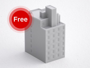free 3d print miniature building rb-us-ny-060 3D प्रिंट मॉडल