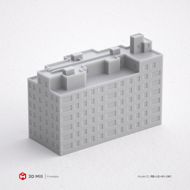 3d print miniature building rb-us-ny-061 3D Принт Модель .c4d .max .obj .3ds .fbx .stl .blend 