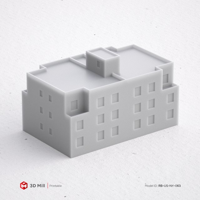 3d print miniature building rb-us-ny-063 Modelo de Impressão 3D .c4d .max .obj .3ds .fbx .stl .blend 