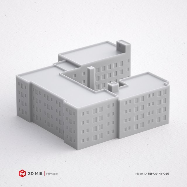 3d print miniature building rb-us-ny-065 Modelo de Impressão 3D .c4d .max .obj .3ds .fbx .stl .blend 