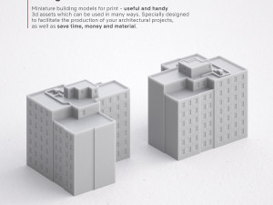 3d print miniature building rb-us-ny-069 3D Принт Модель