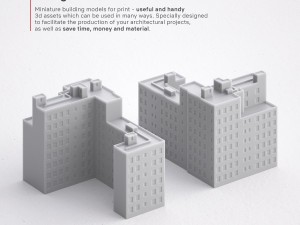 3d print miniature building rb-us-ny-070 3D 프린트 모델