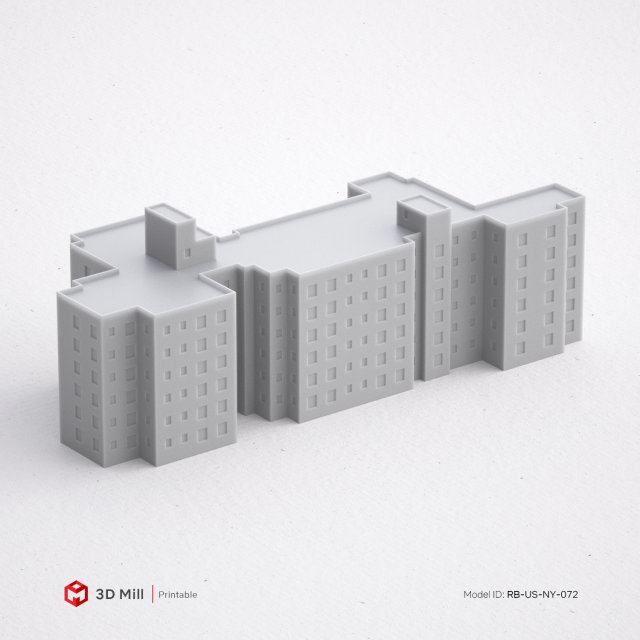 3d print miniature building rb-us-ny-072 3D Принт Модель .c4d .max .obj .3ds .fbx .stl .blend 