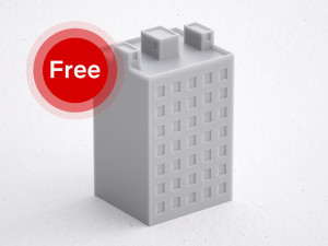 free 3d print miniature building rb-us-ny-073 3D प्रिंट मॉडल