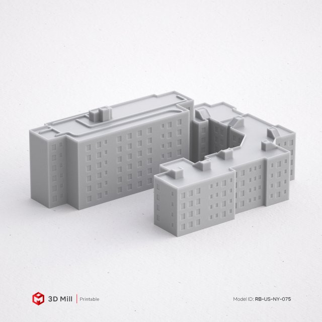 3d print miniature building rb-us-ny-075 3Dプリントモデル .c4d .max .obj .3ds .fbx .stl .blend 