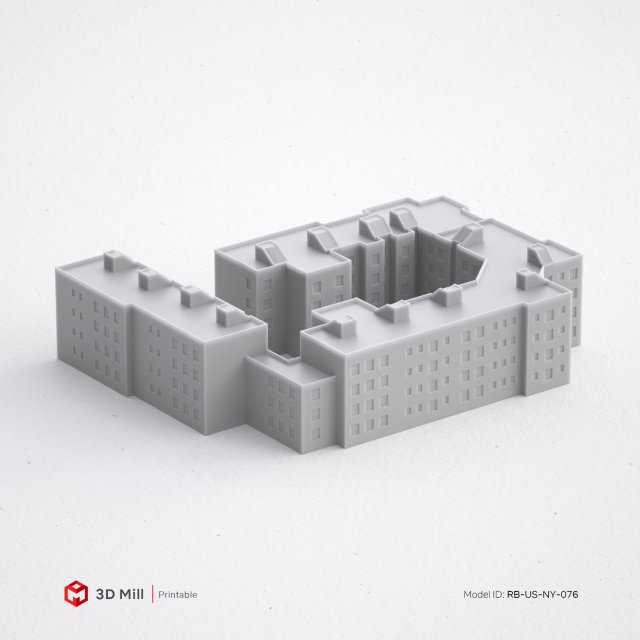 3d print miniature building rb-us-ny-076 3D Print Model .c4d .max .obj .3ds .fbx .stl .blend 