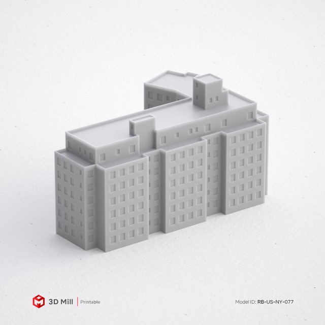 3d print miniature building rb-us-ny-077 3D-printmodel .c4d .max .obj .3ds .fbx .stl .blend 