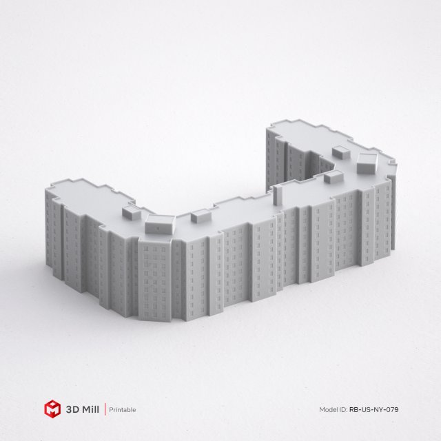 3d print miniature building rb-us-ny-079 Model do druku 3D .c4d .max .obj .3ds .fbx .stl .blend 