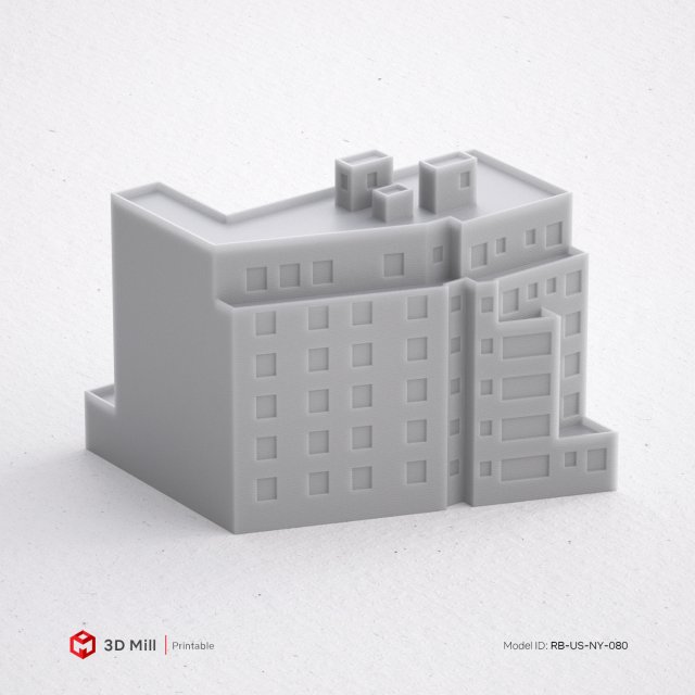 3d print miniature building rb-us-ny-080 3D-printmodel .c4d .max .obj .3ds .fbx .stl .blend 