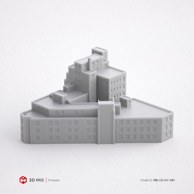 3d print miniature building rb-us-ny-081 Modelo de impresión 3D .c4d .max .obj .3ds .fbx .stl .blend 