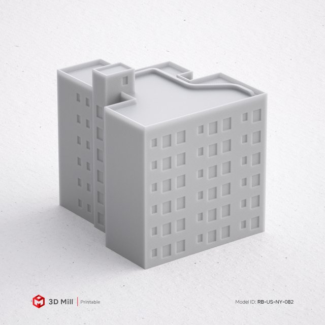 3d print miniature building rb-us-ny-082 3D-printmodel .c4d .max .obj .3ds .fbx .stl .blend 