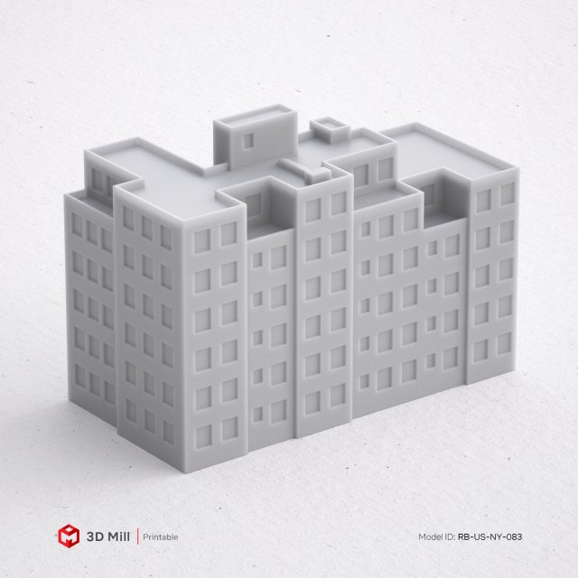 3d print miniature building rb-us-ny-083 3D printmodel .c4d .max .obj .3ds .fbx .stl .blend