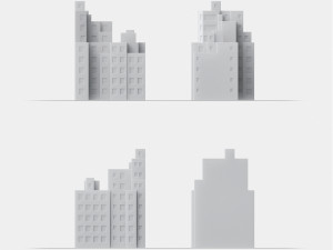 3d print miniature building rb-us-ny-085 Modello di stampa 3D